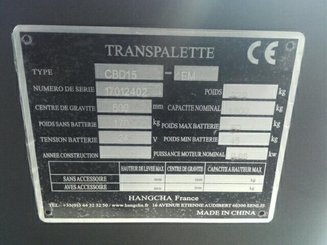 Porta-paletes eléctrico com condutor a pé Hangcha CBD15-EMDP - 7