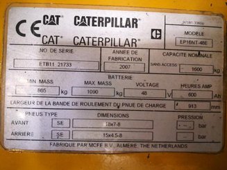Empilhador de contrapeso 3 rodas Caterpillar EP16NT - 5