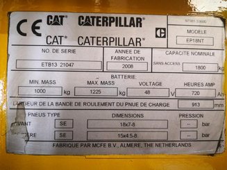 Empilhador de contrapeso 3 rodas Caterpillar EP18NT - 6