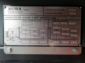 Empilhador de contrapeso 4 rodas Mora M180C