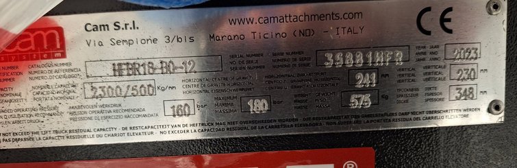 Pinça para forquilhas CAM HFBR18-BO-12