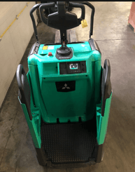 Porta-paletes eléctrico com condutor transportado Mitsubishi PBF20N3R Fourches 2400mm - 1