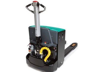 Porta-paletes eléctrico com condutor a pé Mitsubishi PBP16N2 - ACCOMPAGNANT