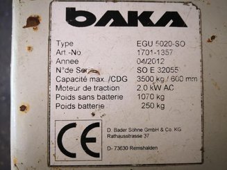 Porta-paletes eléctrico com condutor a pé Baka EGU5020 - 3