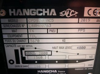 Empilhador de contrapeso 3 rodas Hangcha A3W20 - 11