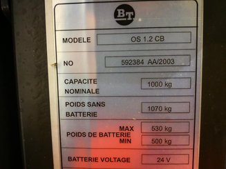 Preparador de encomendas BT OS1.2CB - 12