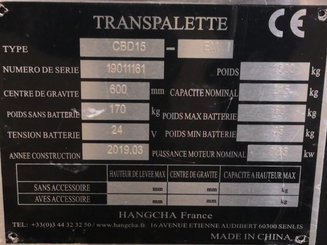 Porta-paletes eléctrico com condutor a pé Hangcha CBD15-EMD