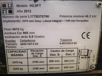 Empilhador de contrapeso 4 rodas Hyster H2.5FT - 6