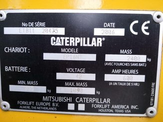 Empilhador de contrapeso 3 rodas Caterpillar EP16NT - 7