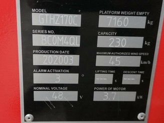 Plataforma de braço articulado Hangcha GTHZ170C