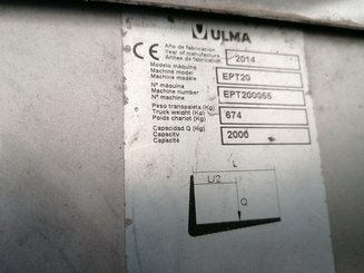 Porta-paletes eléctrico com condutor a pé Ulma EPT20