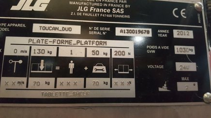 Plataforma com mastro vertical JLG TOUCAN DUO - 1