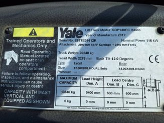 Empilhador de contrapeso 4 rodas Yale GDP140EC