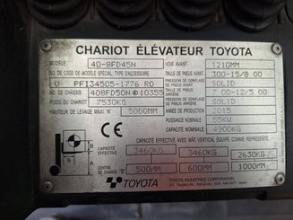 Empilhador de contrapeso 4 rodas Toyota 408 FD45 N