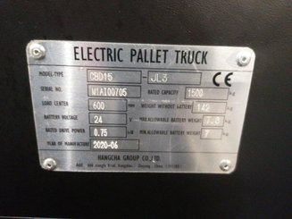 Porta-paletes eléctrico com condutor a pé Hangcha CBD15-JL3 - 13